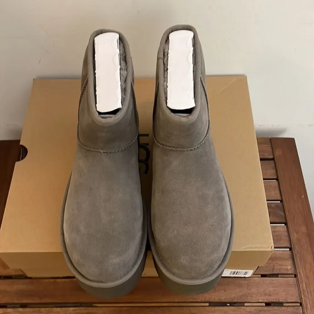 UGG Classic Mini Platform Smoke Plume Women Size 9 - Picture 6 of 15